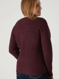 Femme Daxon Pull côtes perlées