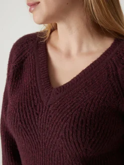 Femme Daxon Pull côtes perlées