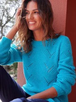 Femme Daxon Pull en côtes perlées