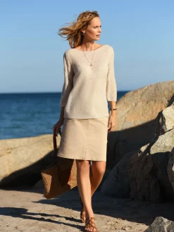 Femme Daxon Pull en côtes perlées