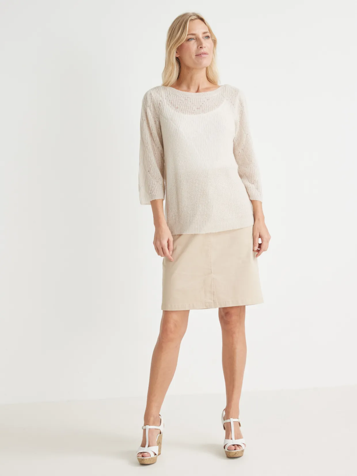 Femme Daxon Pull en côtes perlées