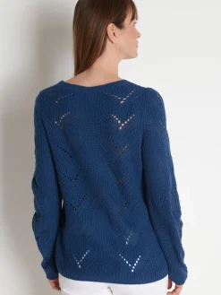 Femme Daxon Pull en côtes perlées