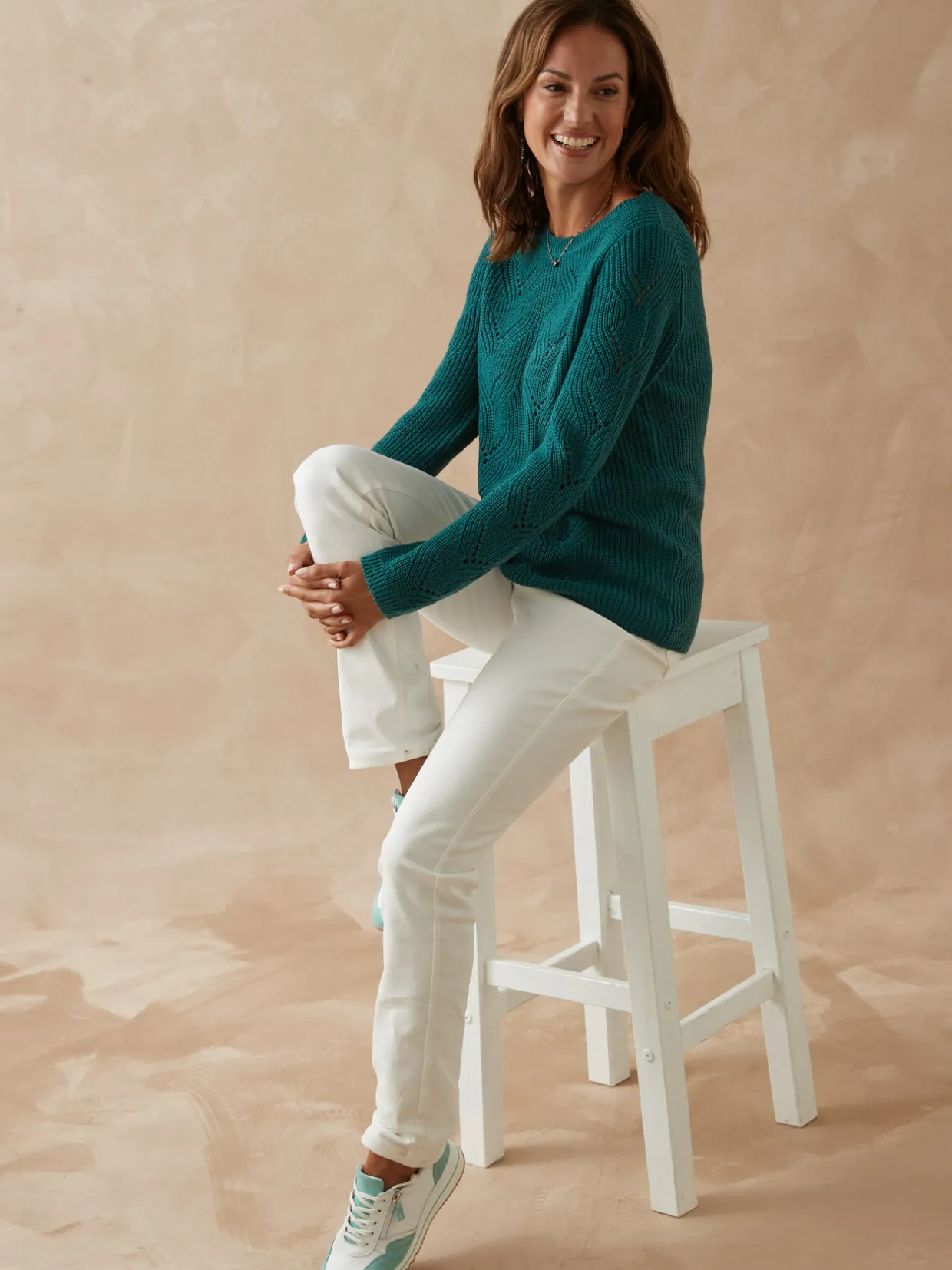 Femme Daxon Pull en côtes perlées