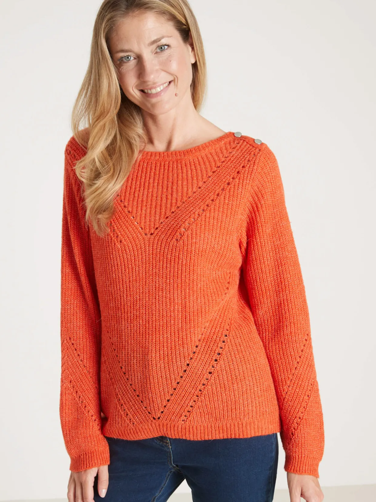 Femme Daxon Pull en côtes perlées