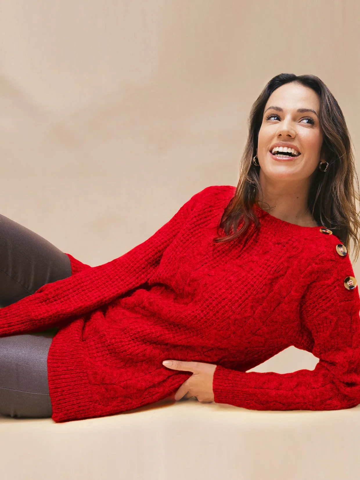 Femme Daxon Pull en maille fantaisie col rond