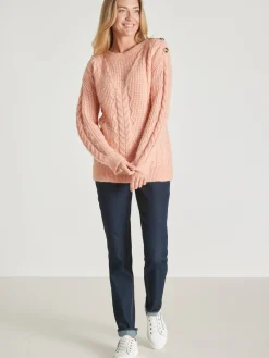 Femme Daxon Pull en maille fantaisie col rond