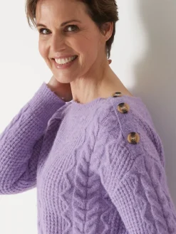 Femme Daxon Pull en maille fantaisie col rond