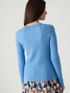 Femme Daxon Pull en maille finement torsadée