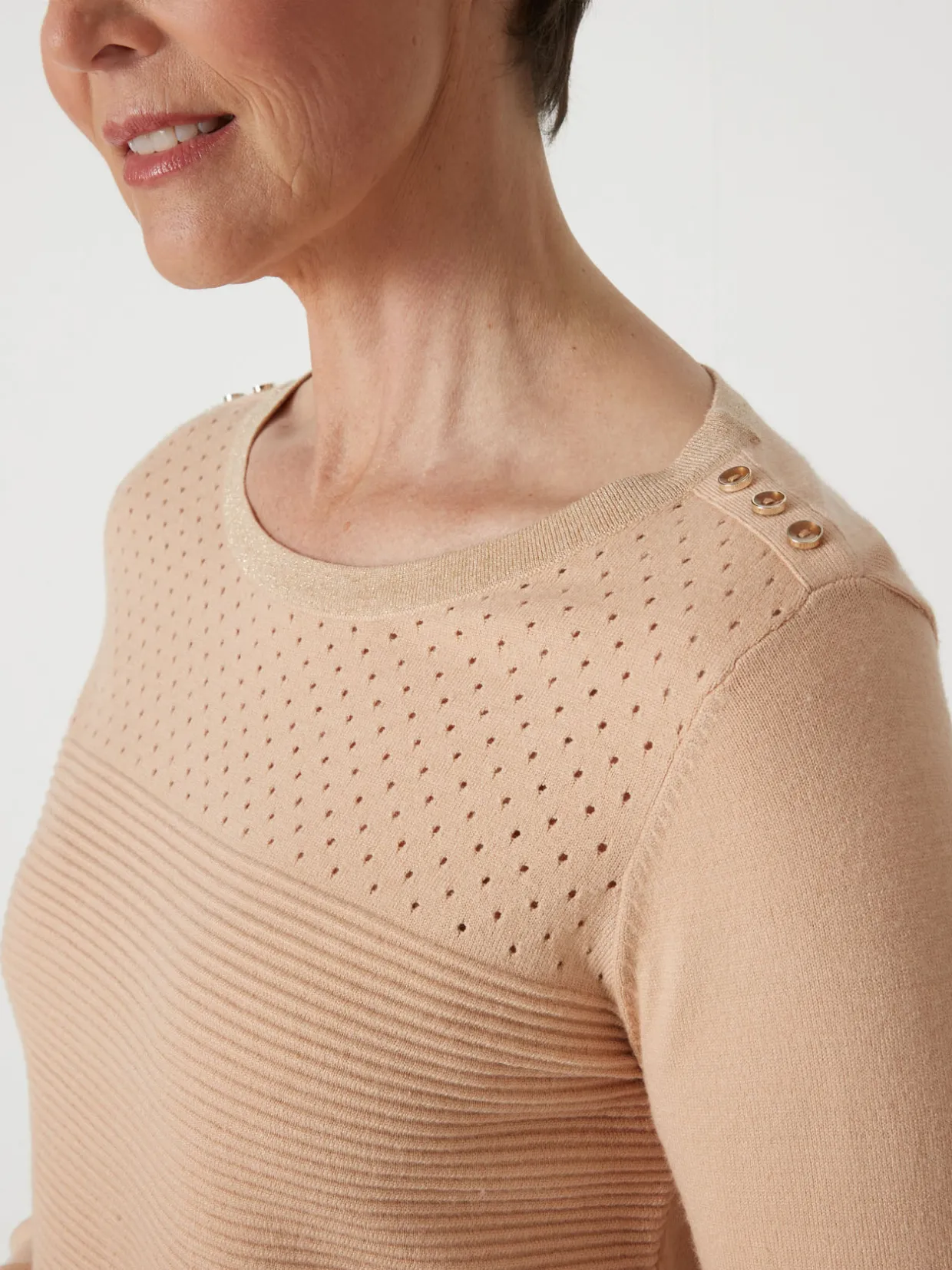 Femme Daxon Pull en maille jersey et ottoman