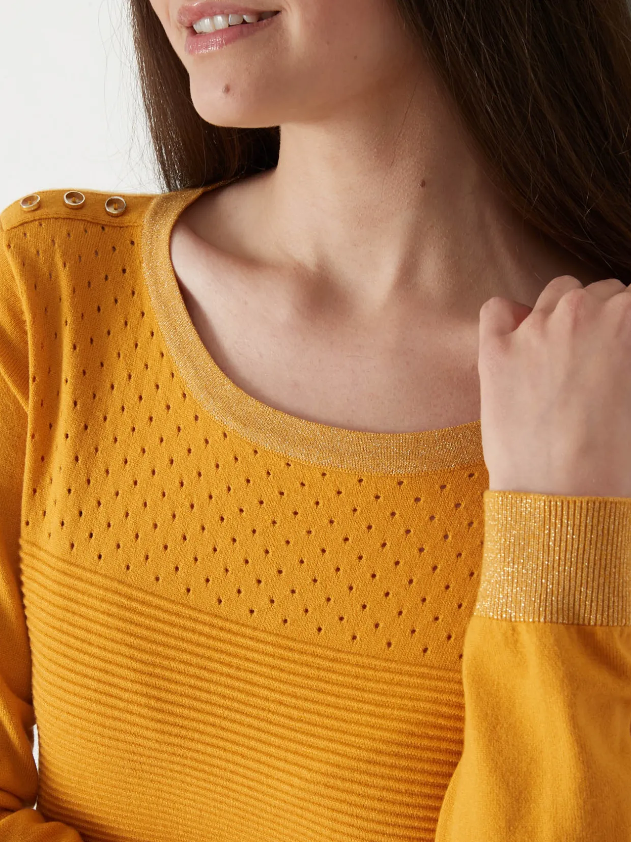 Femme Daxon Pull en maille jersey et ottoman