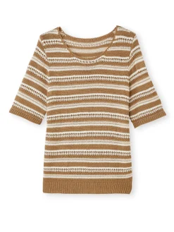 Femme Daxon Pull en maille ruban brillante