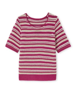 Femme Daxon Pull en maille ruban brillante