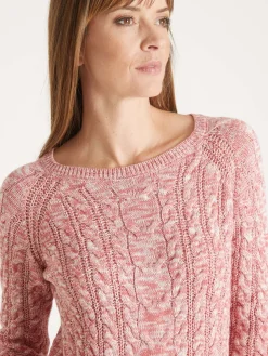 Femme Daxon Pull en maille torsadée
