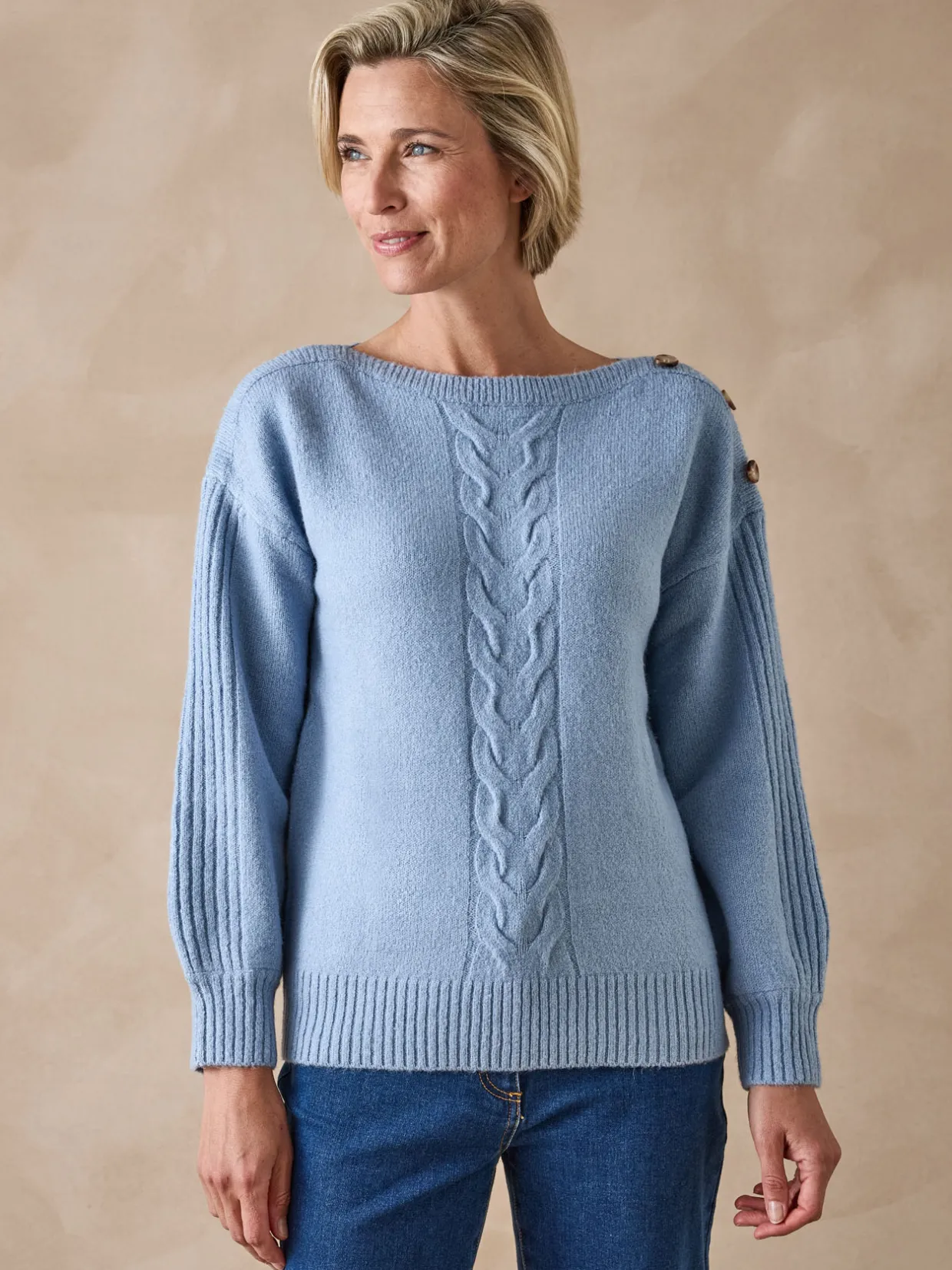 Femme Daxon Pull encolure bateau en jersey envers