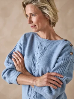 Femme Daxon Pull encolure bateau en jersey envers