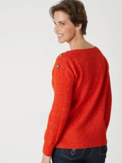 Femme Daxon Pull encolure bateau en jersey envers