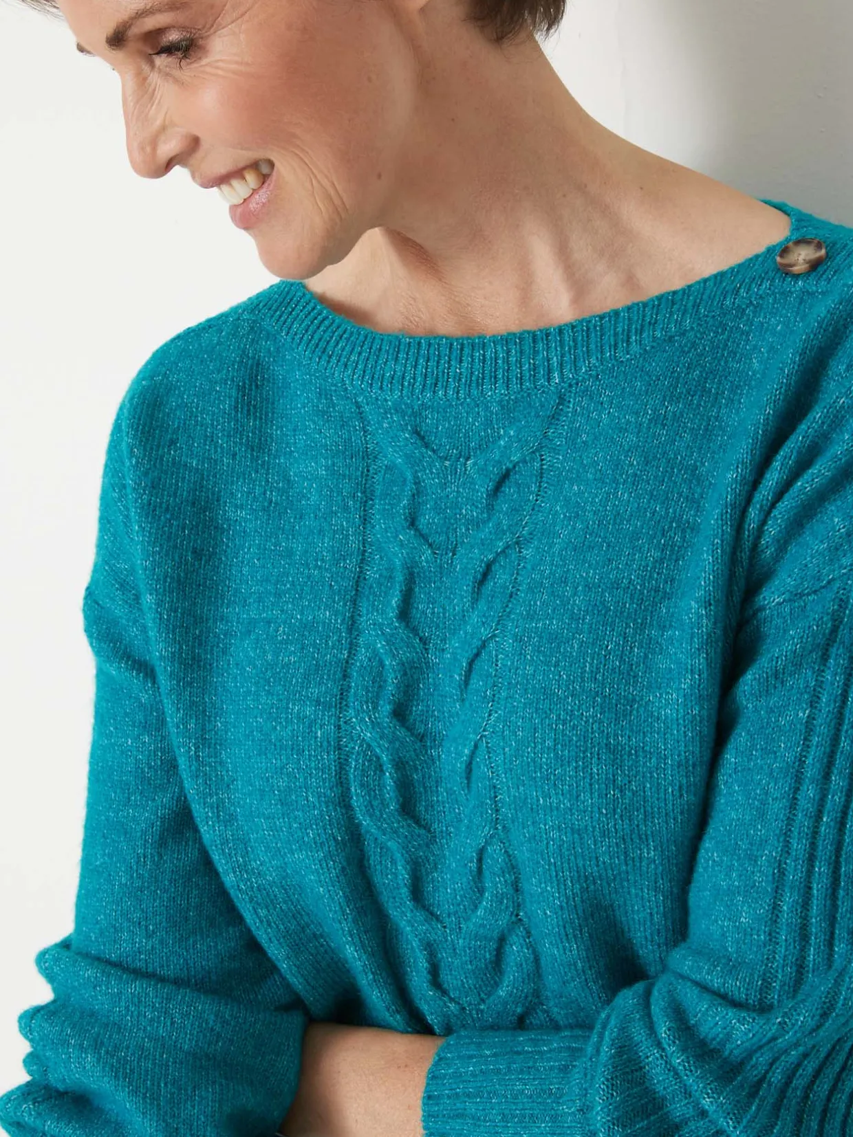 Femme Daxon Pull encolure bateau en jersey envers