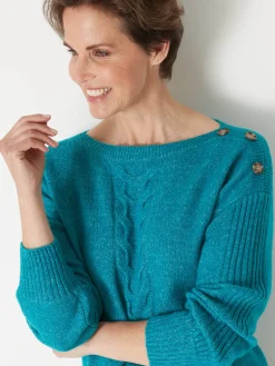 Femme Daxon Pull encolure bateau en jersey envers