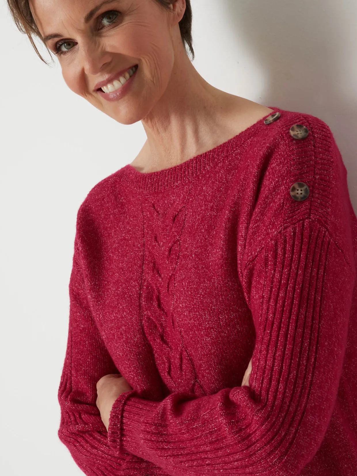 Femme Daxon Pull encolure bateau en jersey envers