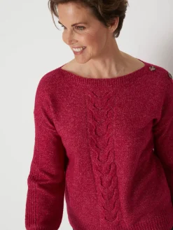 Femme Daxon Pull encolure bateau en jersey envers