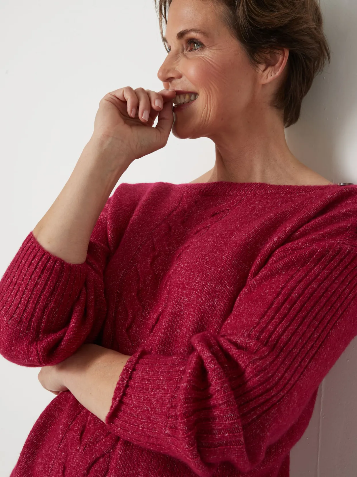 Femme Daxon Pull encolure bateau en jersey envers