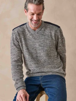 Homme Daxon Pull encolure V avec laine