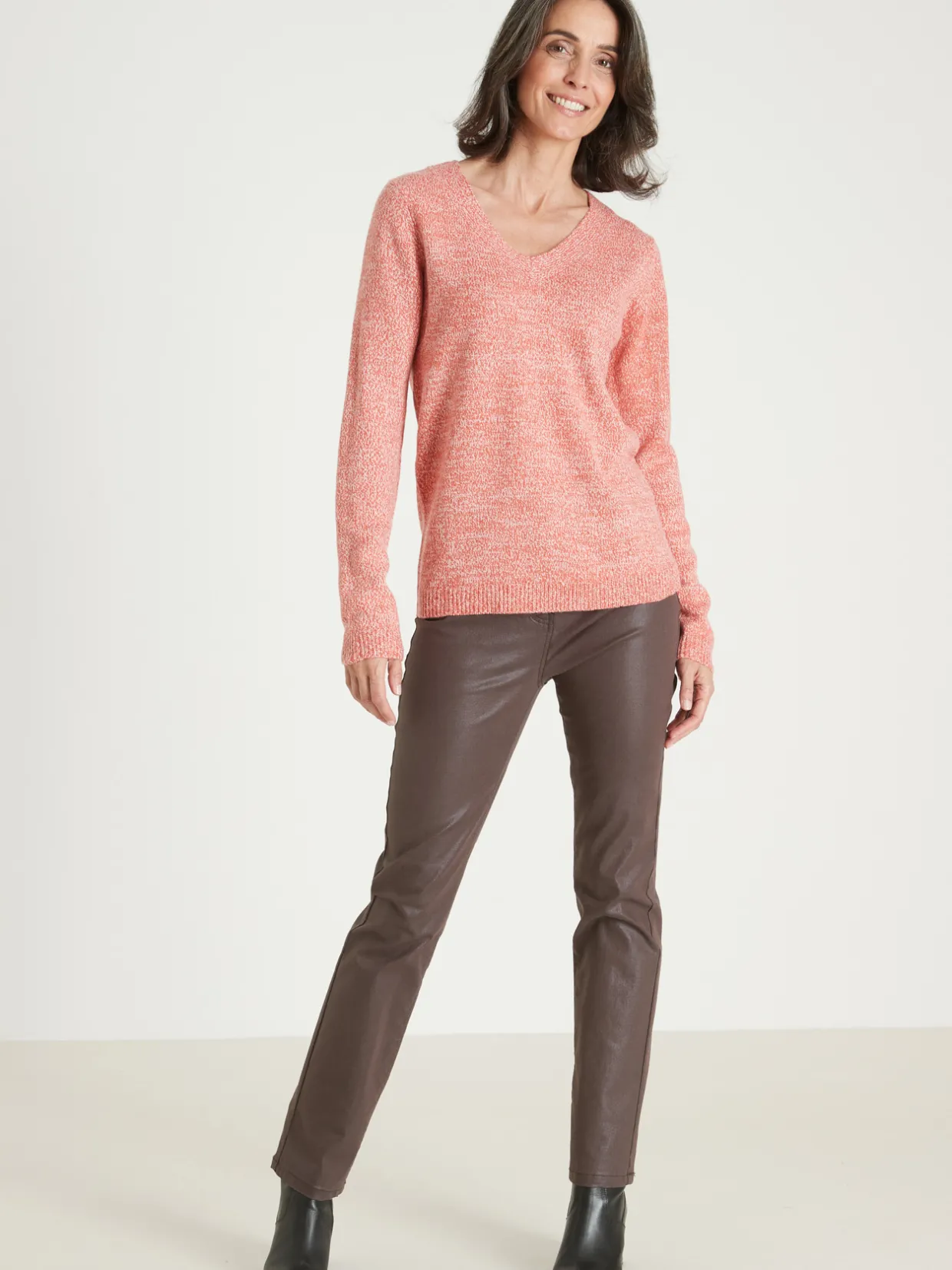 Femme Daxon Pull encolure V manches longues