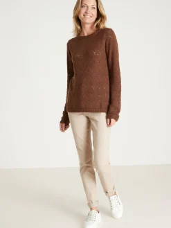 Femme Daxon Pull fantaisie avec laine et alpaga