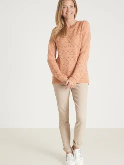 Femme Daxon Pull fantaisie avec laine et alpaga