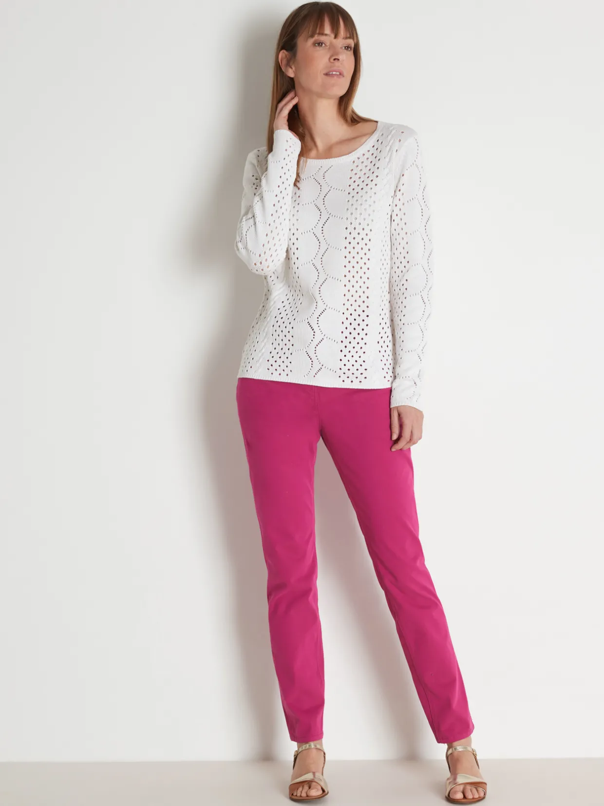 Femme Daxon Pull fantaisie encolure ronde