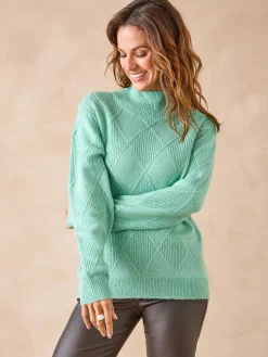 Femme Daxon Pull géométrique col montant