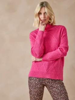 Femme Daxon Pull géométrique col montant