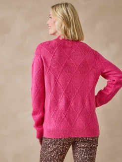 Femme Daxon Pull géométrique col montant