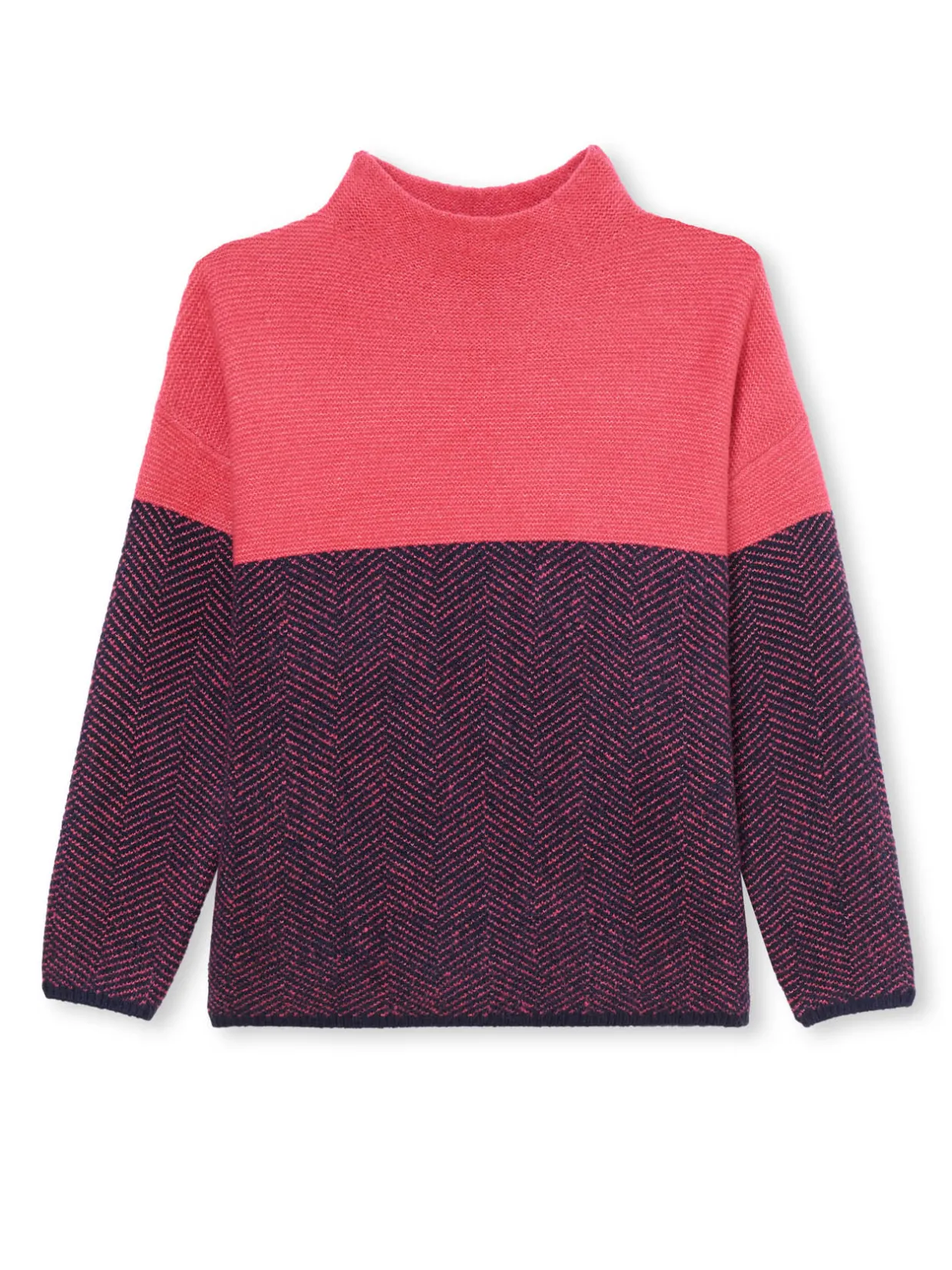 Femme Daxon Pull jacquard col cheminée