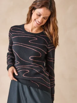 Femme Daxon Pull jacquard col rond