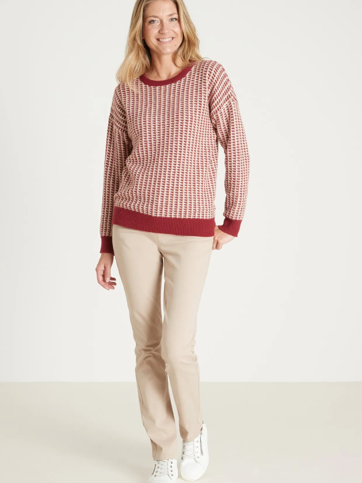 Femme Daxon Pull jacquard encolure ronde