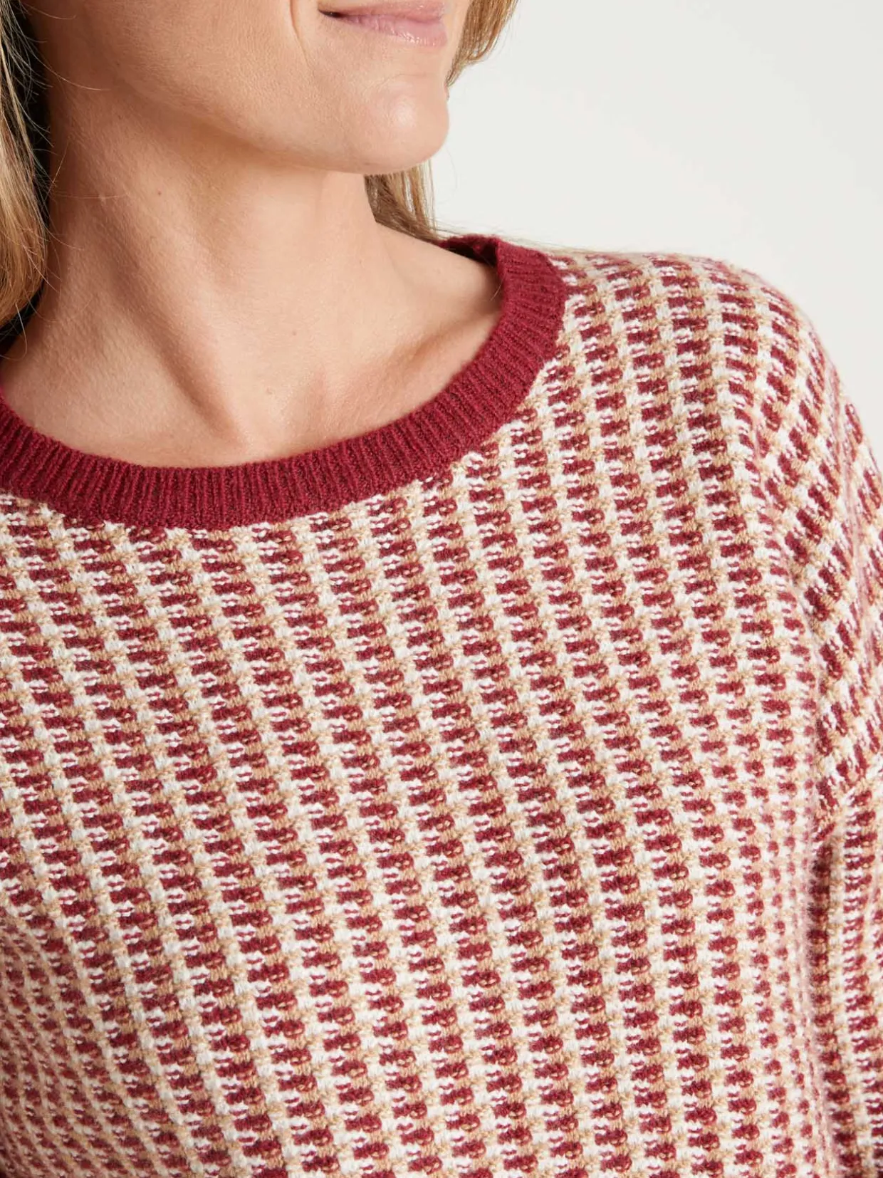 Femme Daxon Pull jacquard encolure ronde