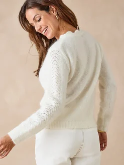 Femme Daxon Pull jeux de points fantaisie ajourés