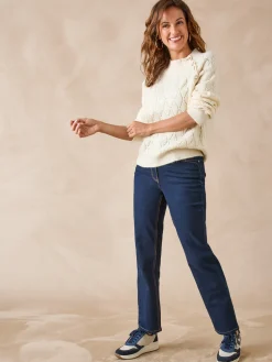 Femme Daxon Pull maille fantaisie col montant