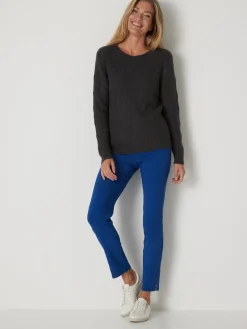 Femme Daxon Pull maille fantaisie encolure ronde