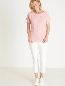 Femme Daxon Pull maillle fantaisie manches T