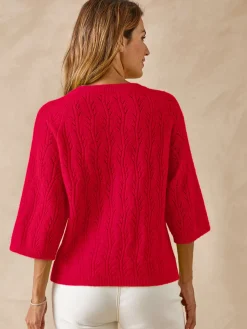 Femme Daxon Pull manches au coude avec laine