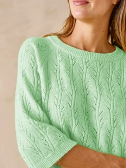 Femme Daxon Pull manches au coude avec laine