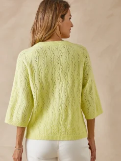 Femme Daxon Pull manches au coude avec laine