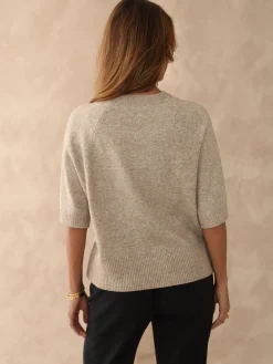 Femme Daxon Pull manches courtes avec laine