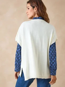 Femme Daxon Pull manches courtes avec laine mérinos