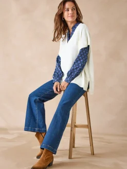 Femme Daxon Pull manches courtes avec laine mérinos