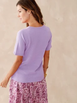 Femme Daxon Pull manches courtes encolure ronde