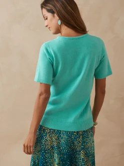 Femme Daxon Pull manches courtes encolure ronde