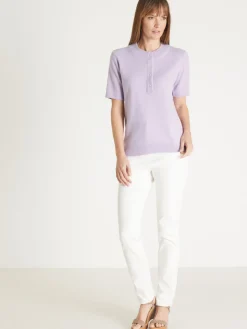 Femme Daxon Pull manches courtes encolure tunisienne